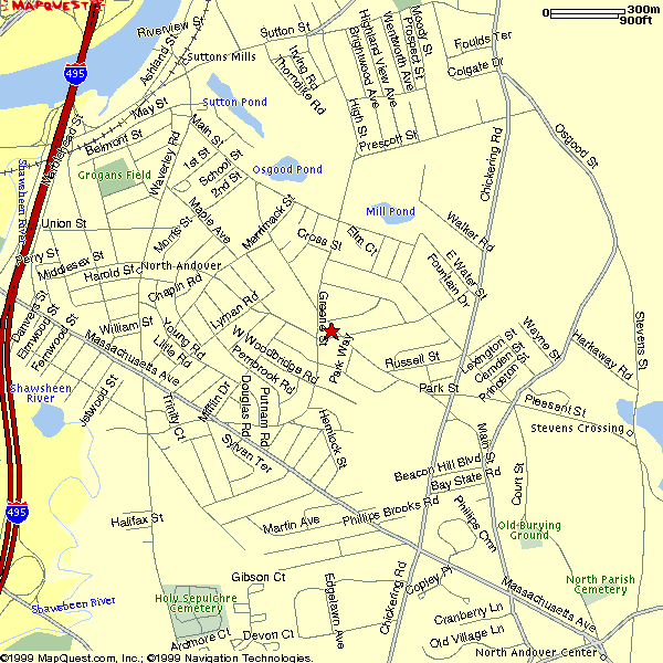 Map to Stevens Memorial Library